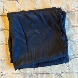 VINTAGE GLENTEX 100% SILK MADE IN JAPAN WOMENS NAVY SMALL SQUARE SCARF O/S
